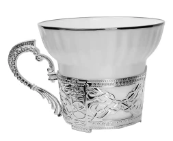 Серебряный подстаканник с чайной чашкой «Константин Великий»