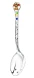 773ЛЖ05808_р Серебряная детская ложка «Собачка » с рыжей эмалью