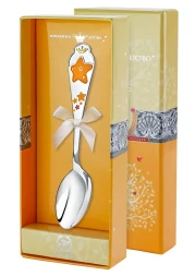 Серебряная детская ложка «Звезда» для девочки