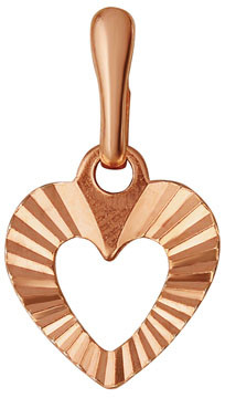 530397 Подвеска «Сердечко» с золочением