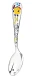 1151ЛЖ05808 Серебряная детская ложка "Зодиак Рыбы" с золочением и эмалью