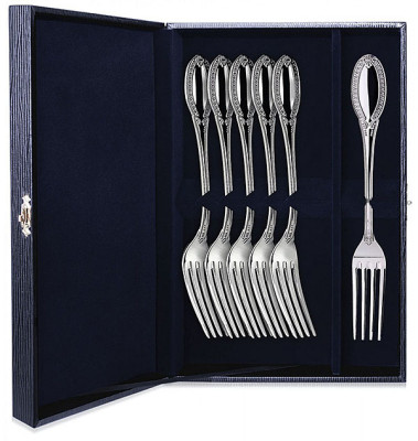 283НБ01801 Набор из 6 серебряных столовых вилок «Император»