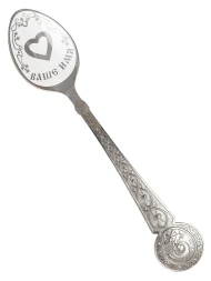 Серебряная чайная именная ложка «Ираида» с сердцем