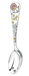 Серебряная детская ложка "Зодиак Стрелец" с золочением и эмалью