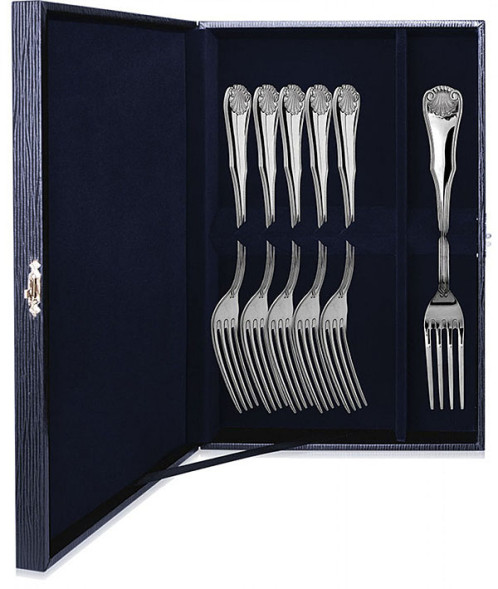 270НБ01801 Набор из 6 серебряных столовых вилок «Визит»