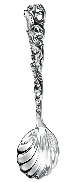 093СВ03806 Серебряный совок для сахара «Охотничий» с чернением