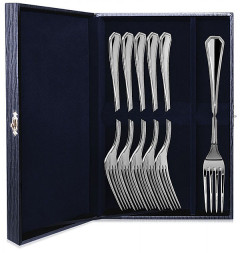 Набор из 6 серебряных столовых вилок «Элегант»
