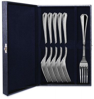 Набор из 6 серебряных столовых вилок «Элегант»