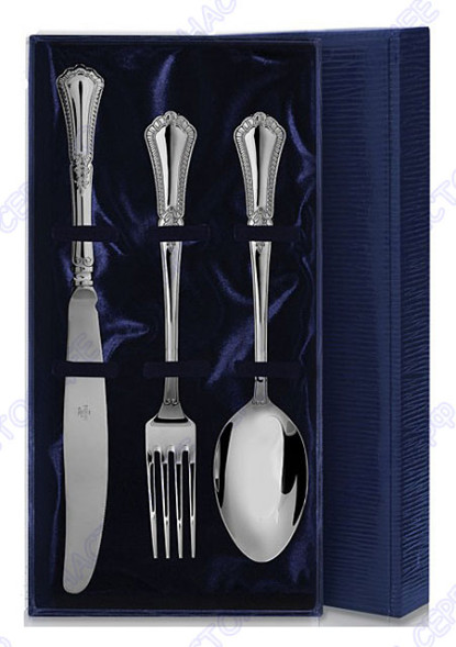 114НБ01801 Серебряный столовый набор на 1 персону «Фаворит»