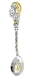 706ЛЖ00802 Серебряная чайная ложка «Знак Зодиака Лев» с золочением