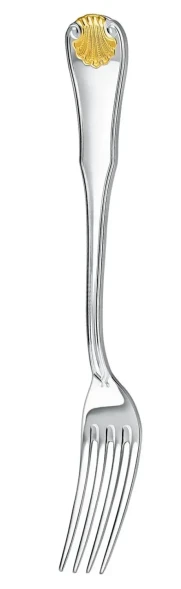 261ВЛ01802 Серебряная столовая вилка «Визит» с золочением