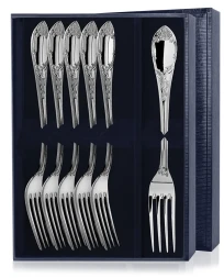 Набор из 6 серебряных столовых вилок «Престиж»