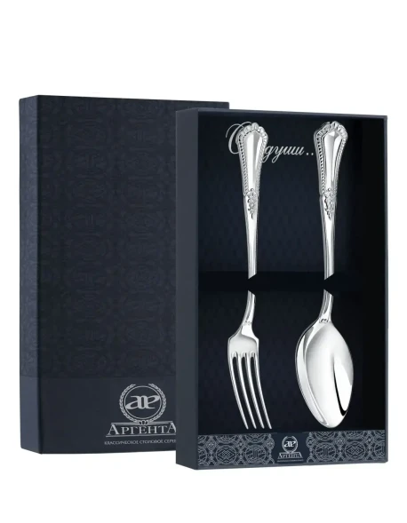 320НБ01801 Серебряный столовый набор «Фаворит » на 1 персону