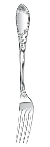 394НБ02801_синий Серебряный десертный набор "Престиж" на 1 персону (2 предмета)