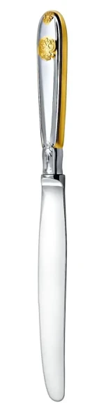 282НБ01802 Серебряный столовый набор на 1 персону «Единство» с золочением (3 предмета)