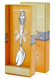 Серебряная детская ложка «Мальчик» с чернением