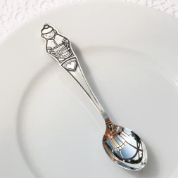 Серебряная детская ложка «Мальчик» с чернением