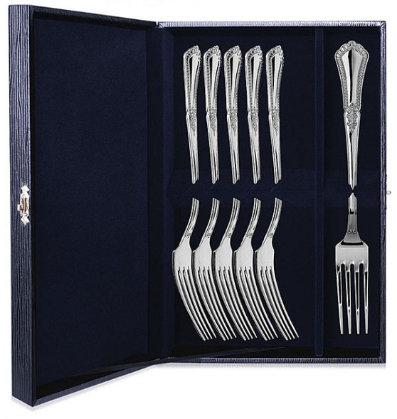 255НБ01801 Набор из 6 серебряных столовых вилок «Фаворит»