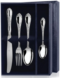 Серебряный десертный набор "Престиж" на 1 персону (4 предмета)