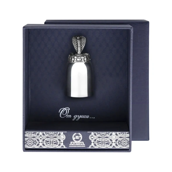 601РМ00806 Серебряная стопка перевертыш «Змея» с чернением