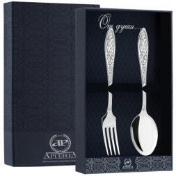 Серебряный столовый набор из двух предметов «Морозко»