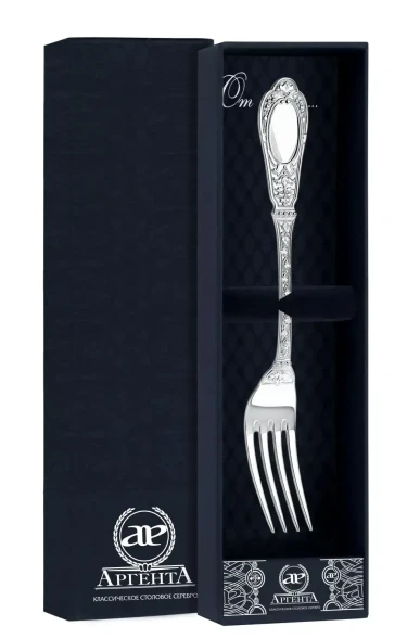 1554ВЛ02801 Серебряная десертная вилка "Фамильная"