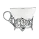 680ЧШ03806 Чашка чайная "Кружевные узоры" с чернением