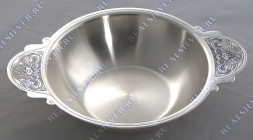 Серебряная детская тарелка «Белочка»