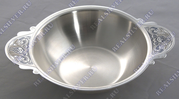 40330002А05 Серебряная детская тарелка «Белочка»