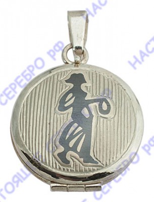 Медальон «Знак Зодиака Дева» с чернением