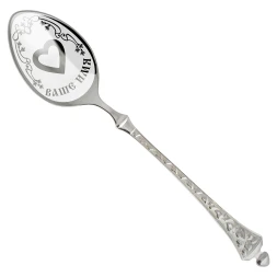 Серебряная чайная именная ложка «Эльвира» с сердцем