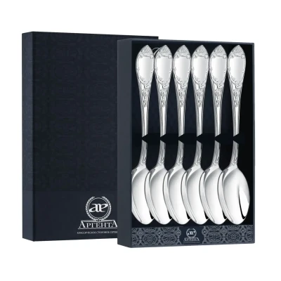 935НБ02801 Набор из 6 серебряных десертных ложек «Престиж»