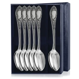 Серебряный столовый набор "Престиж" с чернением на 6 персон (6 предметов)