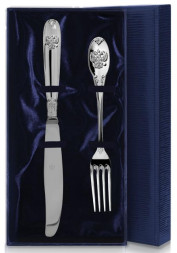 Серебряный столовый набор "Единство" на 1 персону (2 предмета)