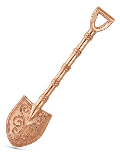 930760 Серебряная ложка-загребушка с золочением