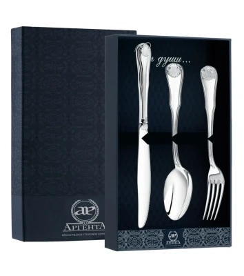 Серебряный столовый набор на 1 персону «Визит»