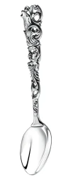 Серебряная чайная ложка «Охотничья» с чернением
