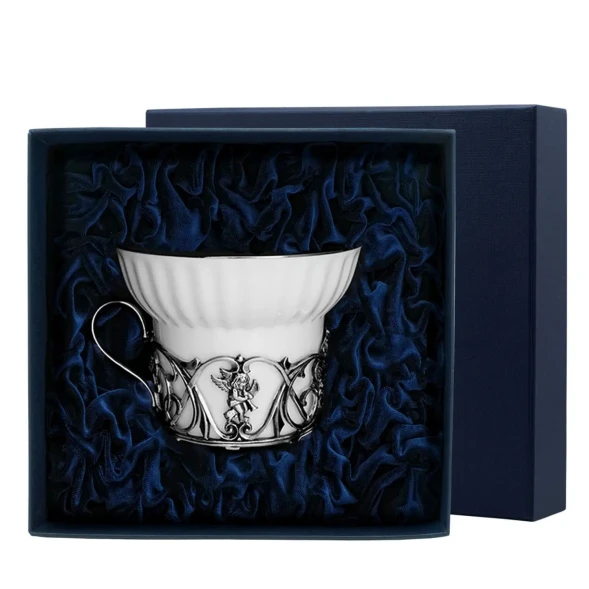 672ЧШ03806 Чашка чайная «Ангел» с чернением