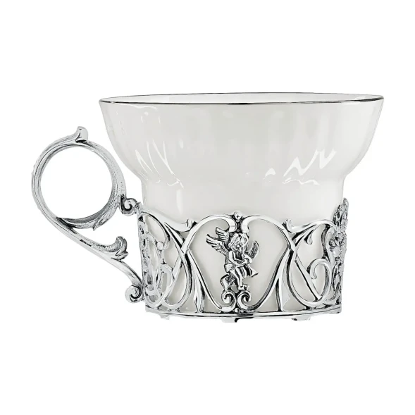 672ЧШ03806 Чашка чайная «Ангел» с чернением