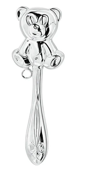 1266НБ05801 Набор детского серебра с кружкой «Мишутка» и погремушкой