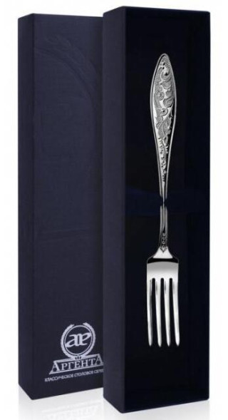 039ВЛ02801 Серебряная десертная вилка «Морозко»