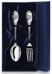 Серебряный столовый набор "Единство" на 1 персону (2 предмета)