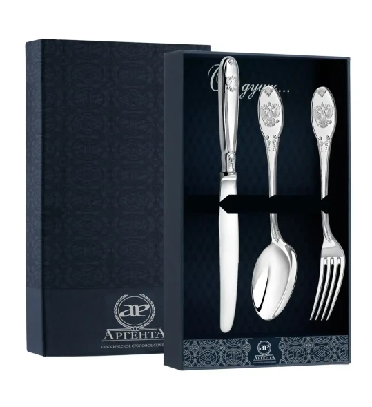 282НБ01801 Серебряный столовый набор на 1 персону «Единство»