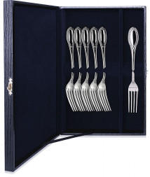 Набор из 6 серебряных десертных вилок «Император»