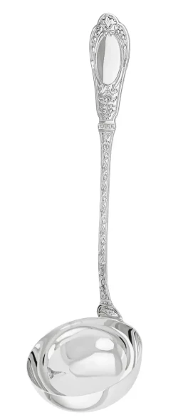 1648ЛЖ00801 Серебряная разливательная ложка "Фамильная"
