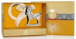 Серебряная погремушка «Лошадка» на кольце