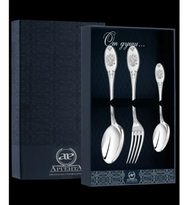 Серебряный столовый набор на 1 персону «Единство»