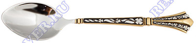 3405060278 Серебряная чайная ложка с золочением и чернением