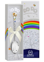 Серебряная детская ложка «Лошадка» с эмалью