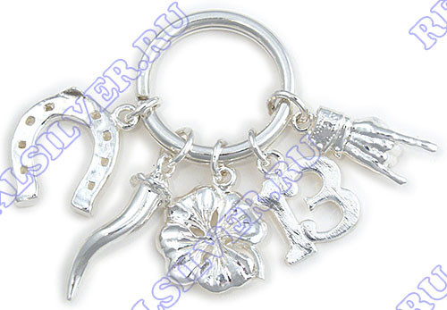 133БР15001 Серебряный брелок «На удачу»